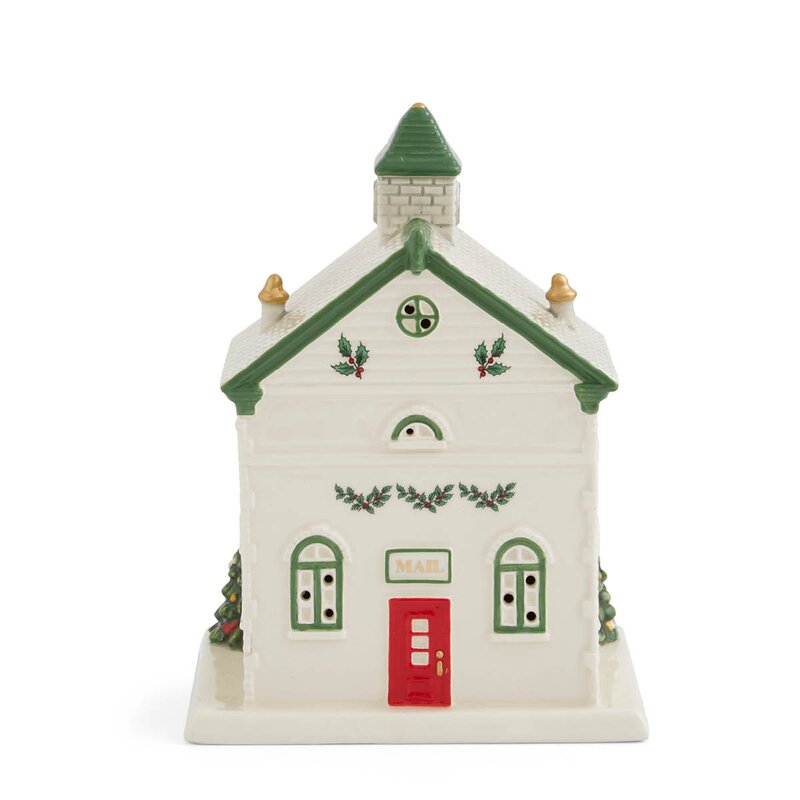 Spode Christmas Tree postkontor LED lykt 17x12,4x10,6 cm