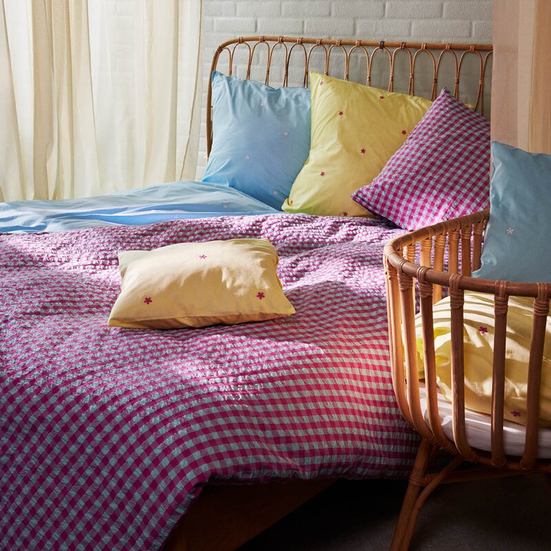 Juna Bæk&Bølge sengetøy 140x200 cm fuchsia/mint