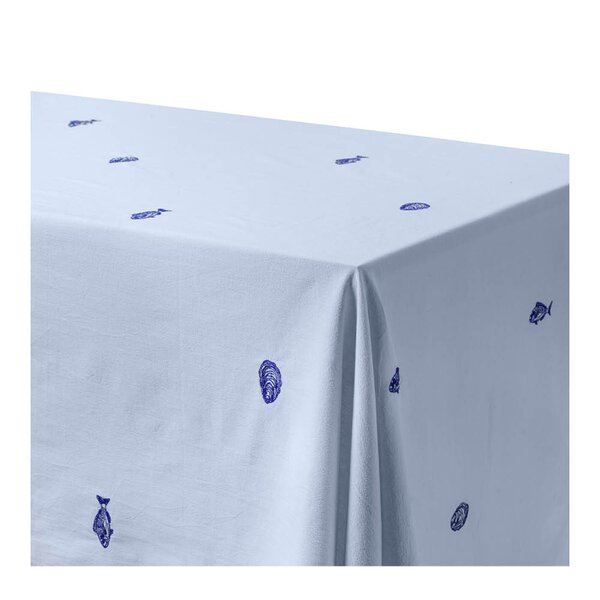 Midnatt Josefin La mer bordduk 250x145 cm lyseblå/kobolt