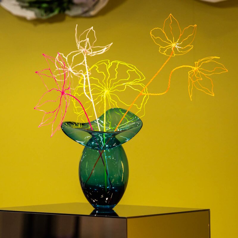 Magnor Iris vase 30 cm teal