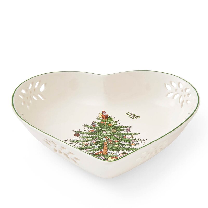 Spode Christmas Tree hjertefat 18 cm