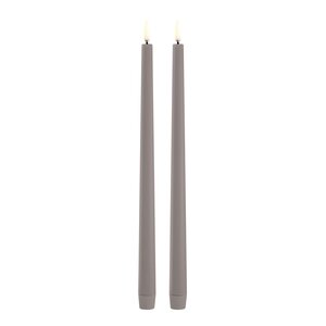 Uyuni Lighting Taper Candles slim LED-kronelys 2,3x32 cm 2 stk sandstone