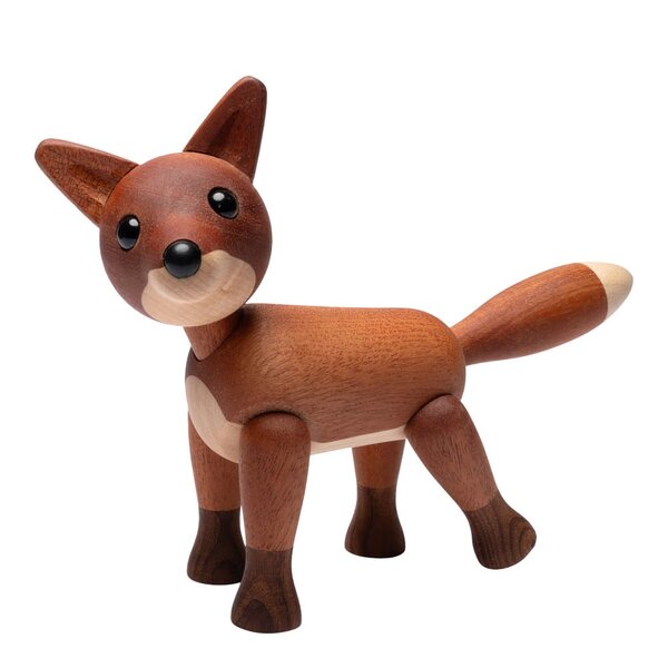 Spring Copenhagen Foxy Rev trefigur 12 cm mahogni