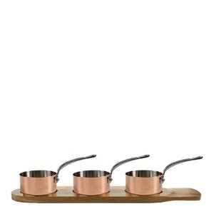Samuel Groves Serveware minikasserollesett 3 deler 9 cm kobber