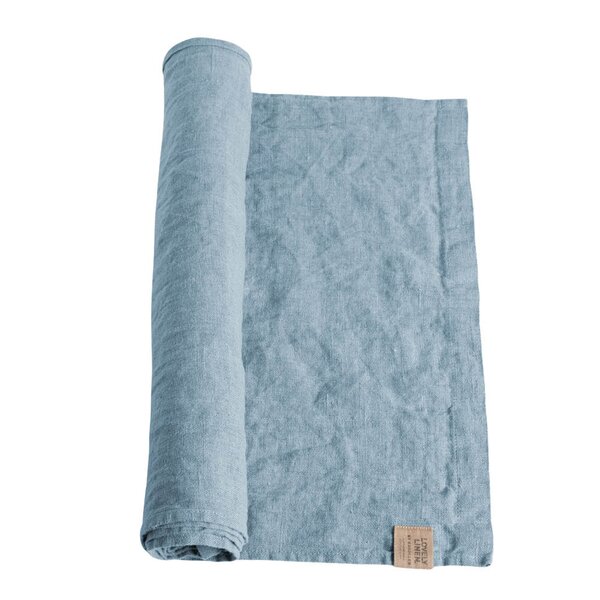 Lovley Linen Lovely bordløper lin 47x150 cm Dusty Blue