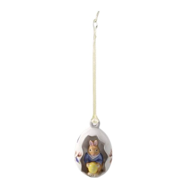 Villeroy & Boch Bunny Tales Max ornament påskeegg 7 cm gul/hvit