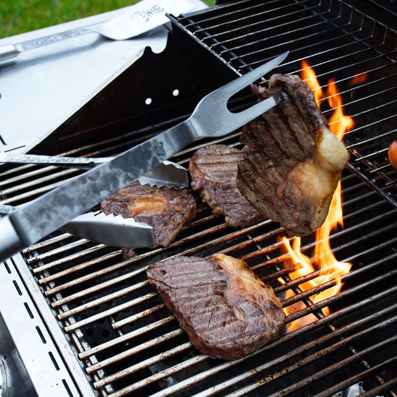 Satake Kuro BBQ gaffel 12,2 cm brun/rustfri