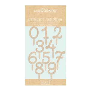 ScrapCooking Kaketopp tall 0-9 10 stk tre