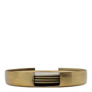 House Doctor Bordbrikke i aluminium 10 cm 5 stk gyllen