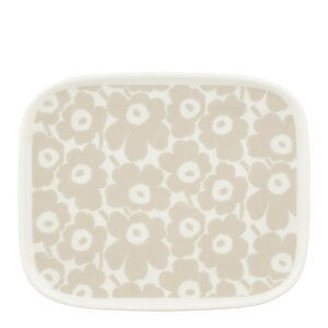 Marimekko Juhla Unikko asjett 15x12 cm grå/hvit