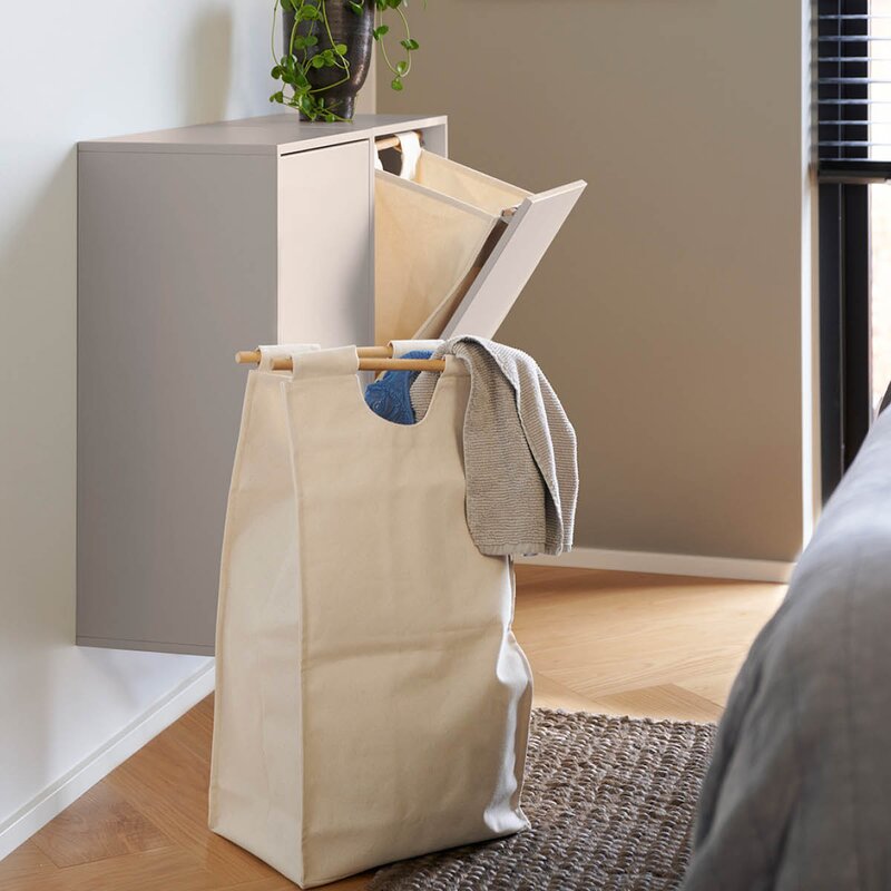 ReCollector Laundry Boks skittentøyskurv 30x43x70 cm Silver Cloud Grey