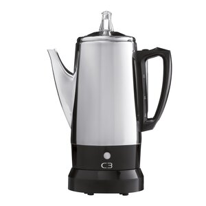 C3 Perkulator original 12 kopper 32,6 cm rustfritt stål