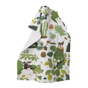 Arvidssons Textil Skogsliv kjøkkenhåndkle grønn