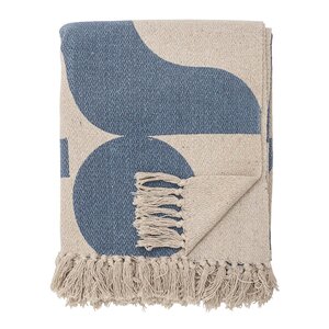 Bloomingville Pledd Agno 160x130 cm blå