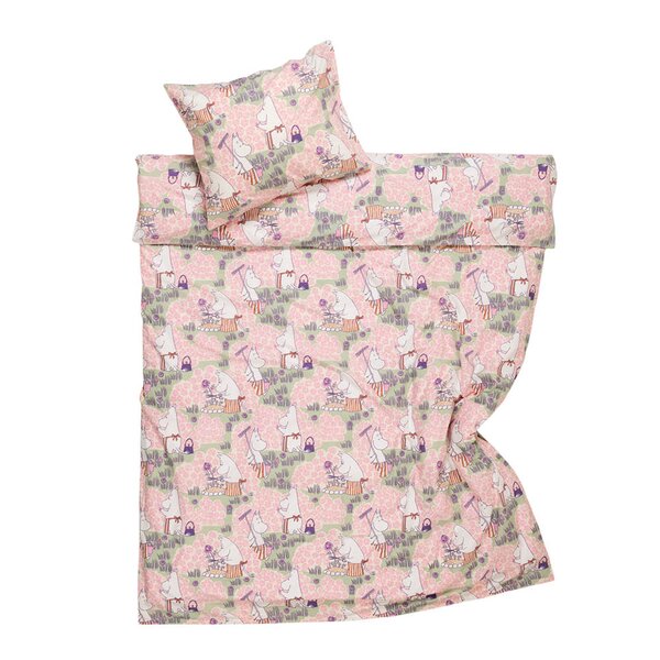 MoominArabia Mummi sengesett 140x200 cm Rosehage multi