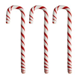 Kosta Boda Polka stav 17 cm 3 stk hvit/rød