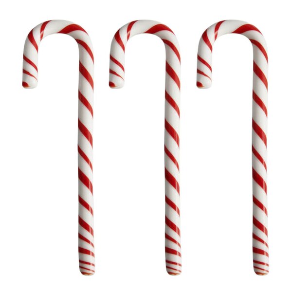 Kosta Boda Polka stav 17 cm 3 stk hvit/rød