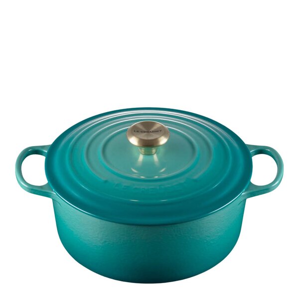 Le Creuset Signature støpejernsgryte rund 26 cm 5,3L Bleu Riviera