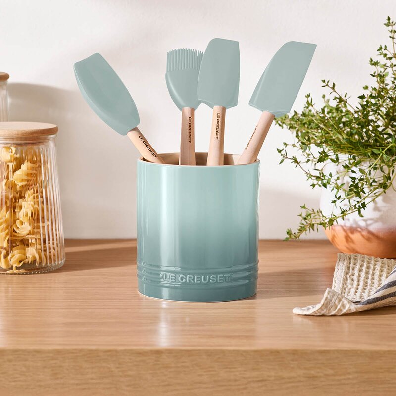 Le Creuset Signature bestikk- og redskapskrukke 1,1L sea salt
