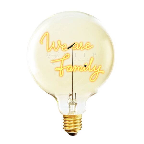 Elements Lighting MITB lyspære LED 17 cm We Are Family ravfarget
