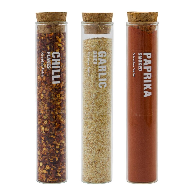 Nicolas Vahé Kryddersett 45g chilli, hvitløk, røkt paprika