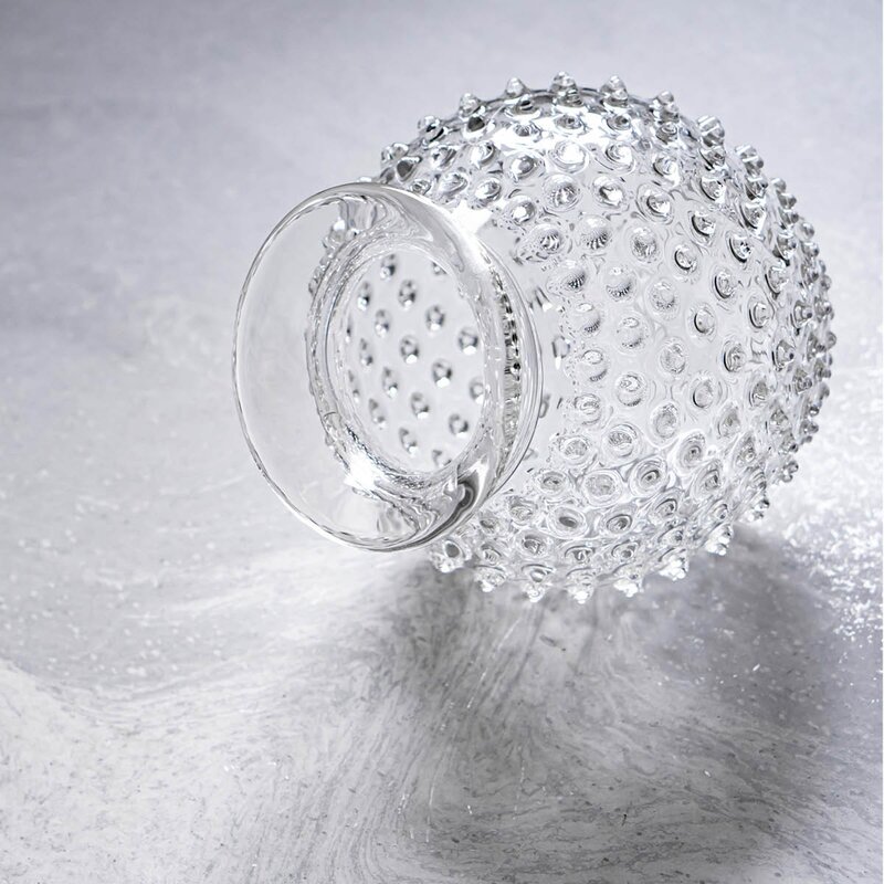 Klimchi Hobnail vase med kant 18 cm crystal