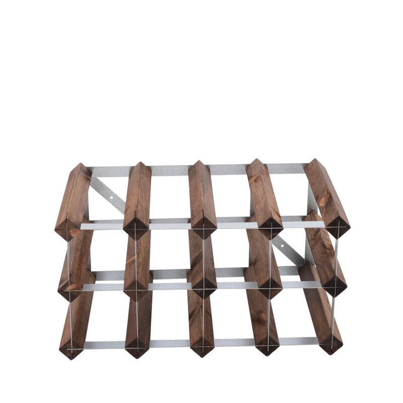 The Swedish Wine Rack Factory Vinstativ 12 flasker montert mørk eik