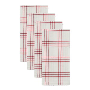 Nicolas Vahé Chef serviett 40x40 cm 4 stk rød/hvit