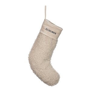 Pictureit Julesokk teddy 35 cm PELSKLINGEN kremhvit