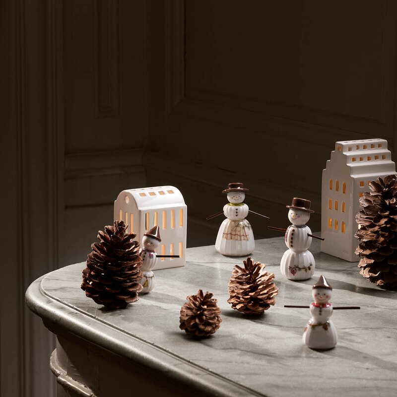 Kähler Hammershøi Christmas snøjente 8 cm hvit m/ dekor