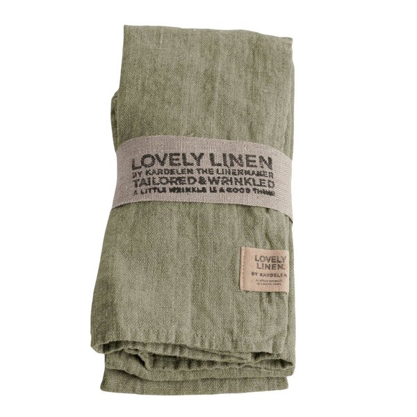 Lovley Linen Lovely serviett lin 45x45 cm 4 stk Avocado