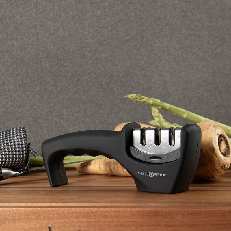 Anders Petter Classic knivsliper 21x7,5 cm svart/rustfritt stål