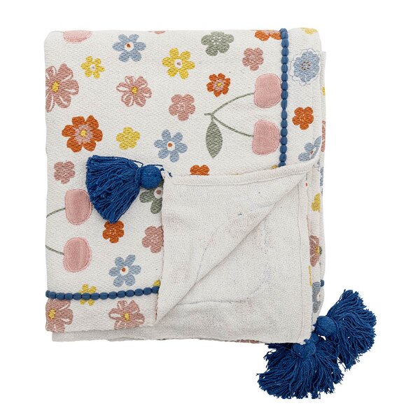 Bloomingville MINI Pledd Cherry 160x130 cm rosa