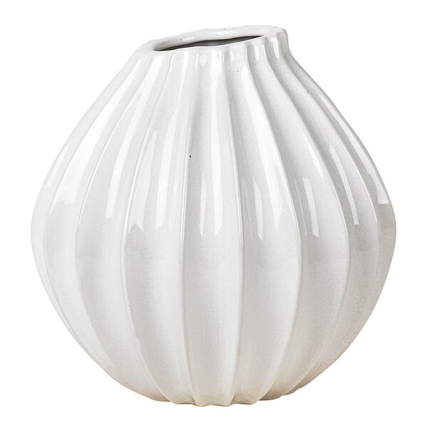 Broste Copenhagen Wide vase M 25x25 cm Ivory