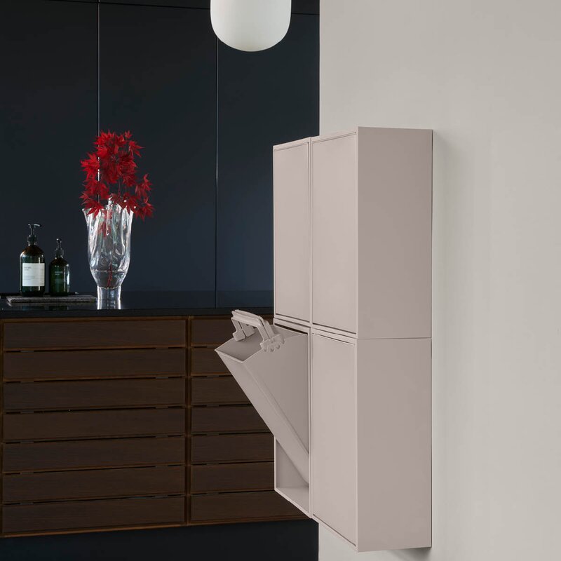 ReCollector Recycling kildesorteringsboks 30x15x40 cm Silver Cloud Grey