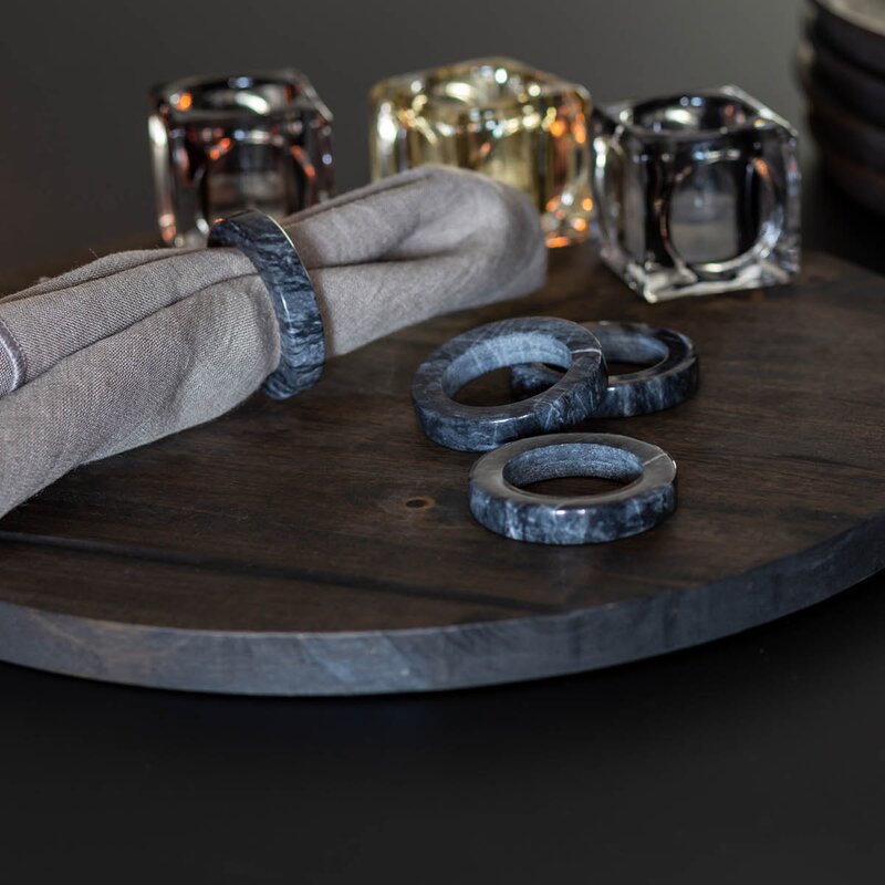 Stiernholm Mood serviettring 4 stk grå