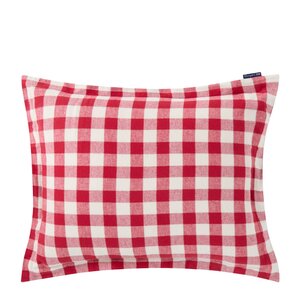 Lexington Putetrekk flanell 50x70 cm rutete rød/lys beige