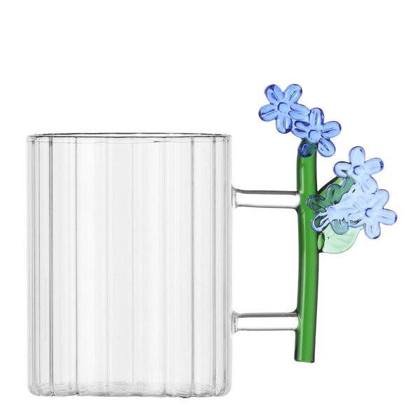 Ichendorf Milano Botanica optisk krus 45 cl blomst lyseblå