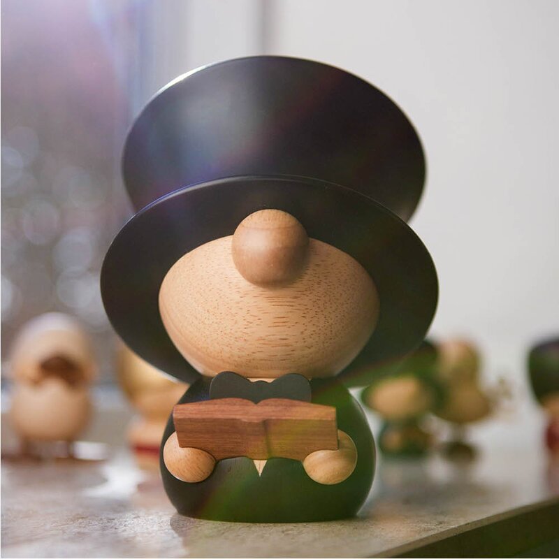 FableWood H.C. Andersen XXL trefigur 17 cm svart/gummitre/sapele