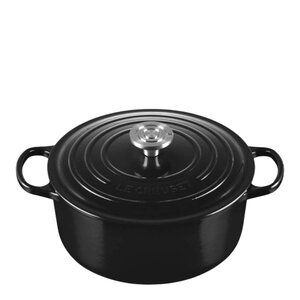 Le Creuset Signature støpejernsgryte rund 5,3L 26 cm black/crucible knob
