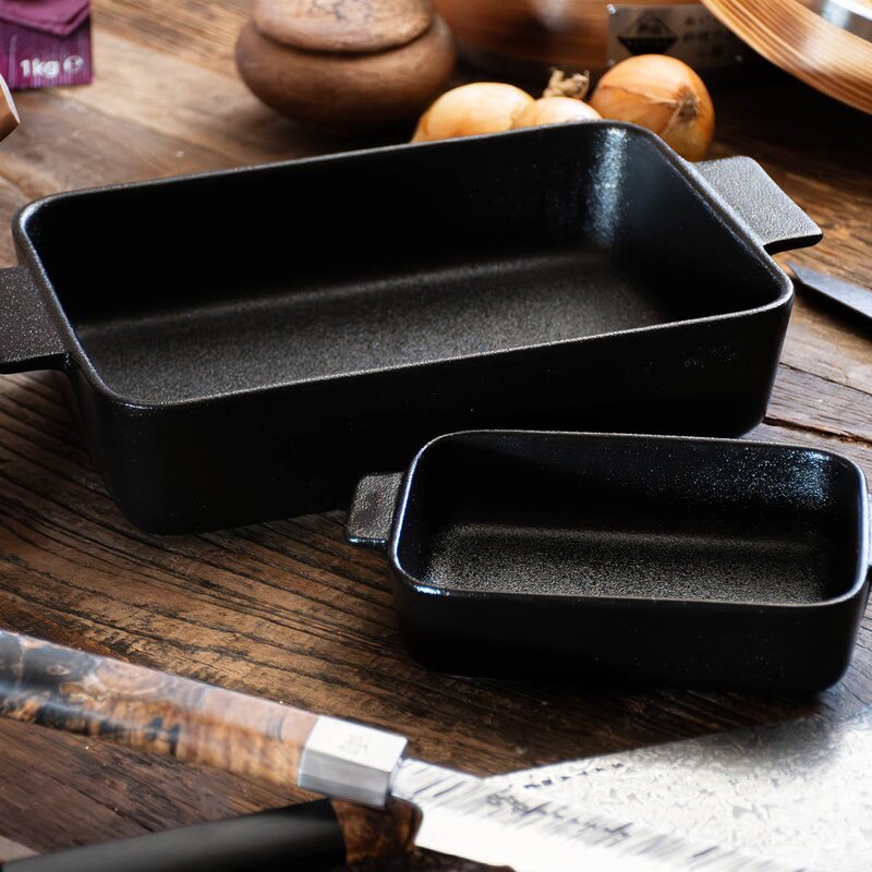 Satake Ildfast form porselen 19x11 cm 2-pack svart