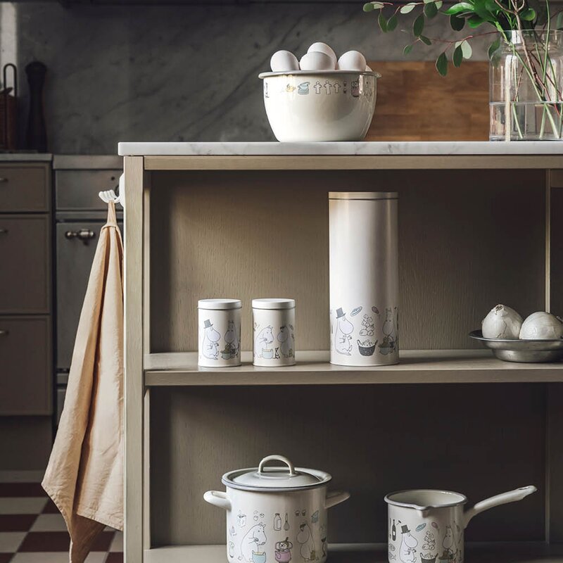 Muurla Mummi emaljebolle 20 cm Bon Appétit beige