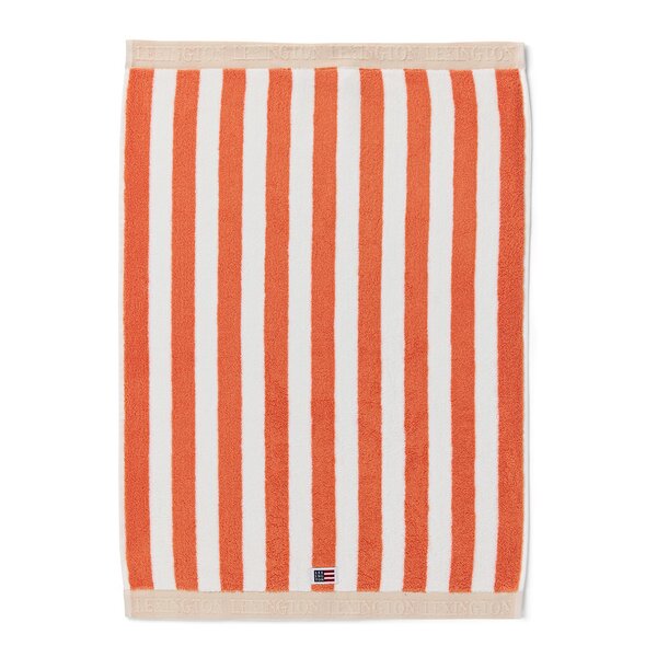 Lexington Håndkle blokkstriper 50x70 cm peach melon