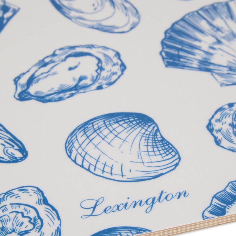 Lexington Skjærebrett 34x20 cm laminert dobbelsidig blå/hvit