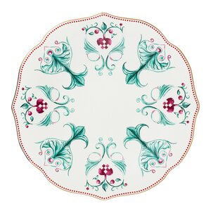 Magnor Lucia tallerken 21 cm hvit/rød/grønn