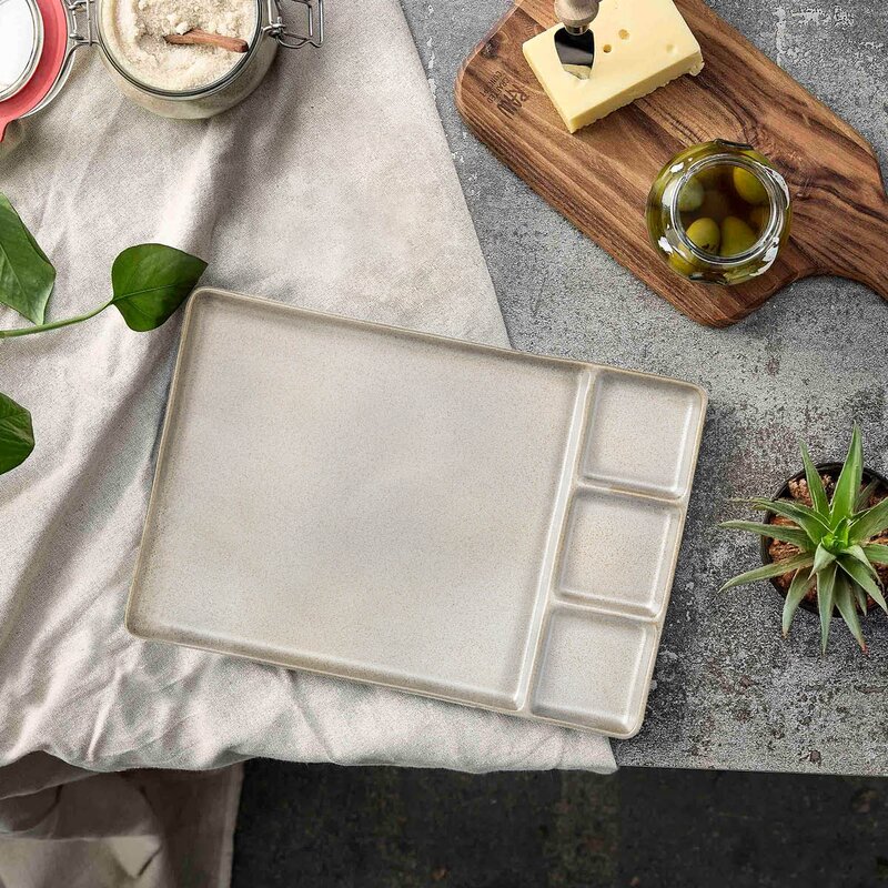 Aida RAW tapas-/sushitallerken 31,5x21,5 cm sandy beige