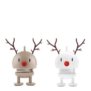 Hoptimist Hoptimist Reindeer Bumble sett XS 2 stk latte/white