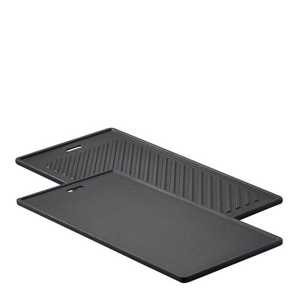 Rösle Grillplate i støpejern 45x24 cm svart