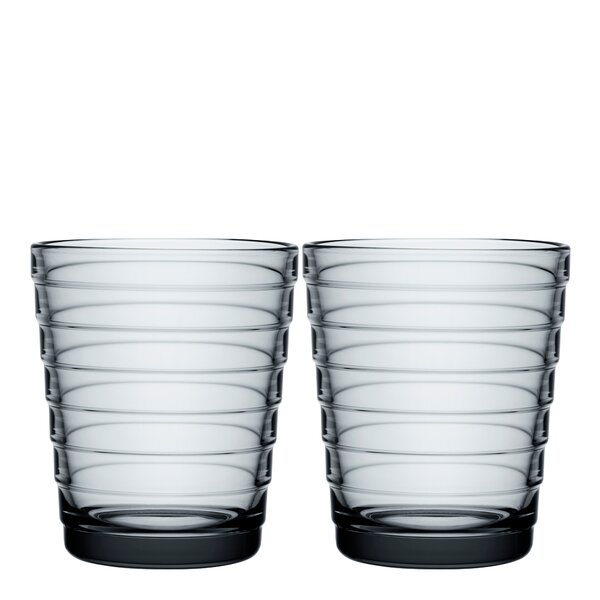 iittala Aino Aalto glass 22 cl 2 stk grå