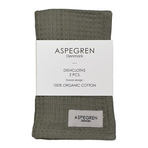 Aspegren North kjøkkenklut 30x35 cm 2 stk olive